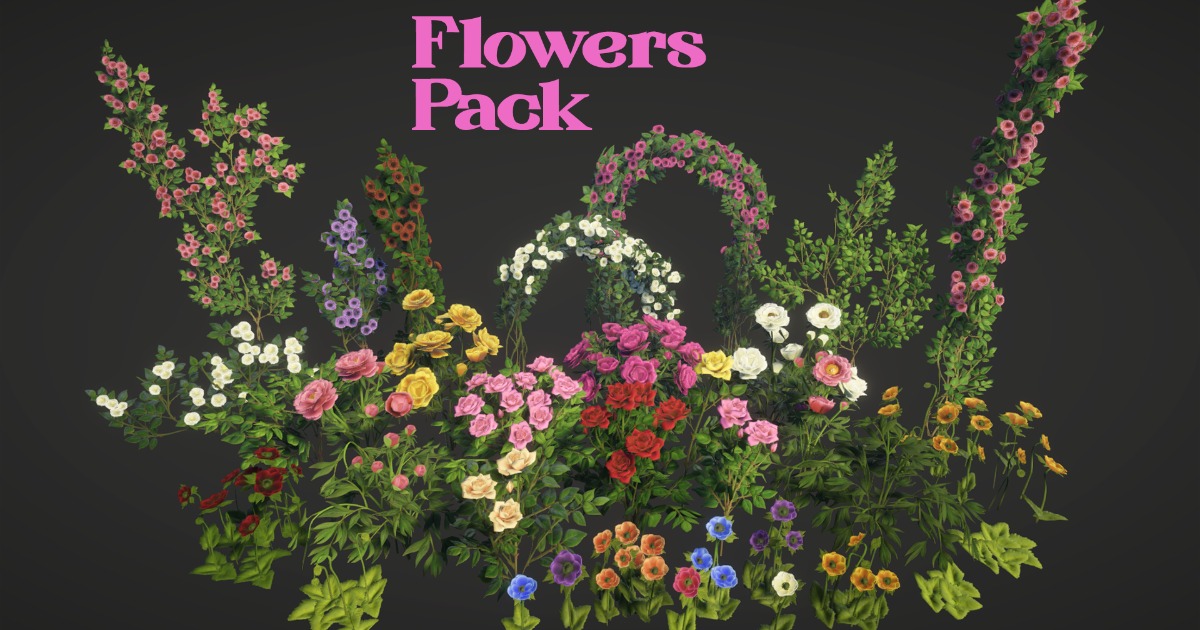Stylized Flowers Pack | 3D Flowers | Unity Asset Store