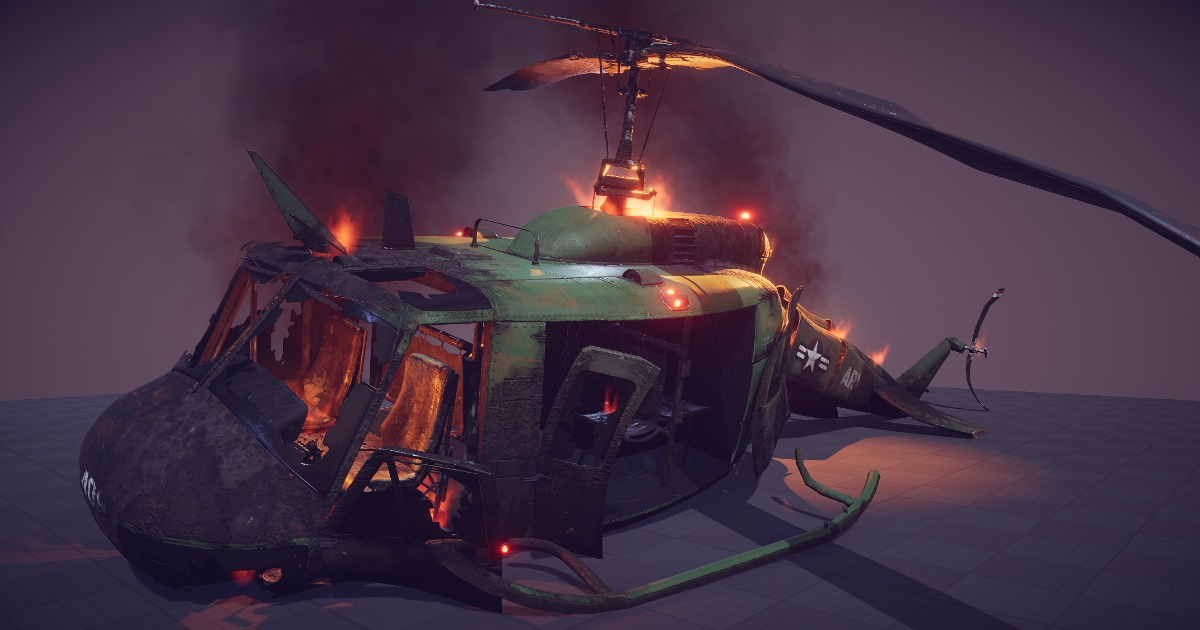 Crashed helicopter | 3D Air | Unity Asset Store