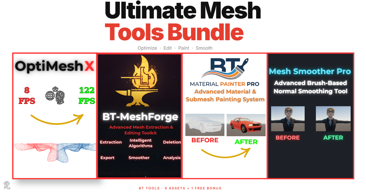 BT-Ultimate Mesh Tools Bundle: Optimize, Edit, Paint & More ! All-in ...