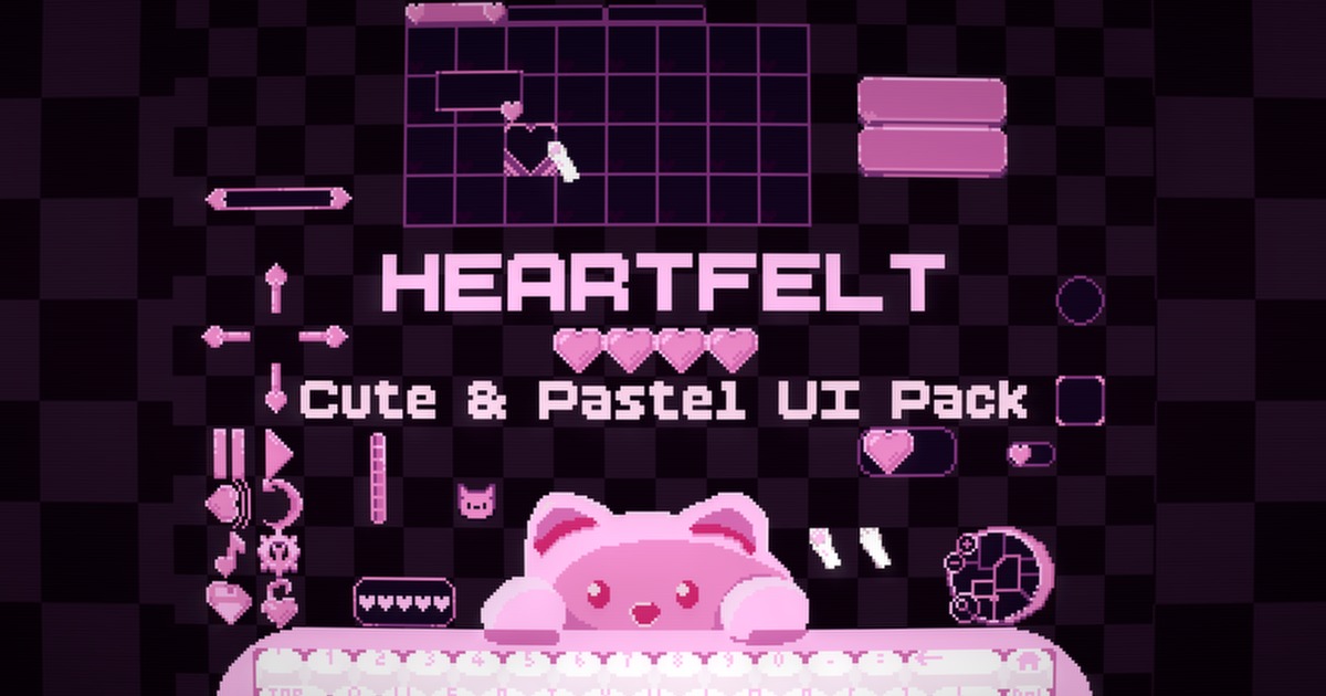 Heartfelt - Cute & Pastel UI Pack | 2D GUI | Unity Asset Store