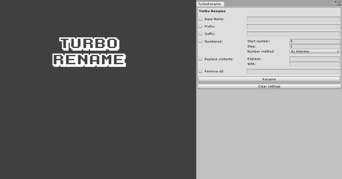 Turbo Rename | Utilities Tools | Unity Asset Store