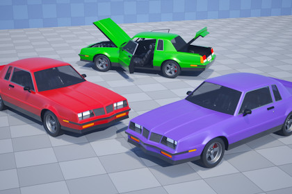 Stylized Drivable Vehicles - Coupe Car "Dynamo"