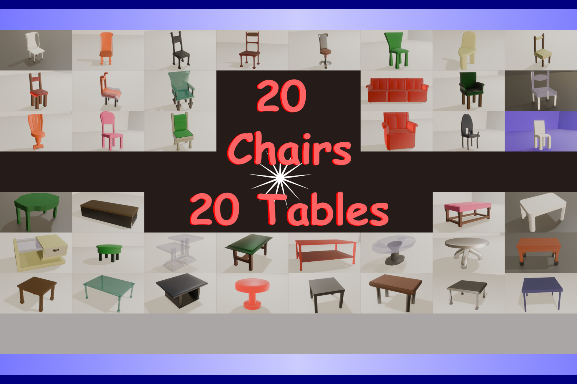 Table In Unity Tables and Chairs (Ultimate pack) | 3D Furniture | Unity Asset Store