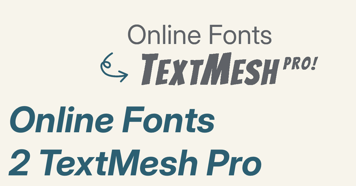 Online fonts 2 TextMesh Pro | Utilities Tools | Unity Asset Store