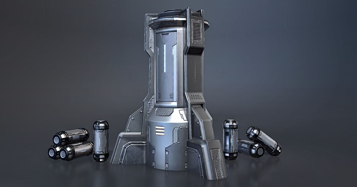 SciFi Battery Device 3D Props Unity Asset Store