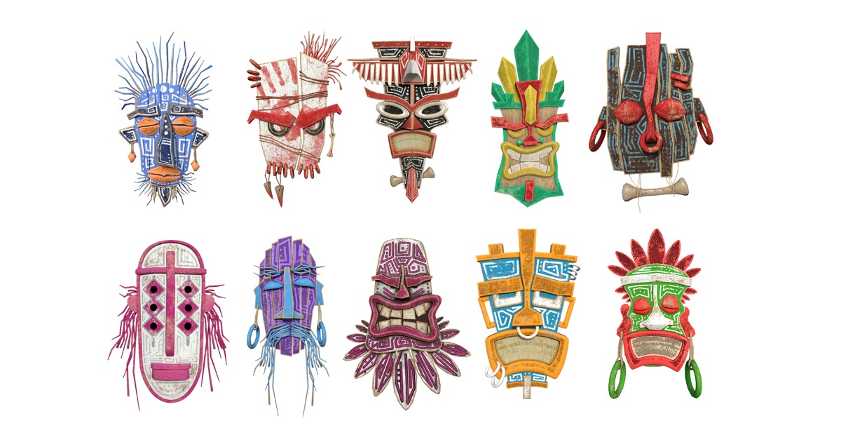 Tribal Masks Collection - with 110 Texture Variations | Props | Unity ...