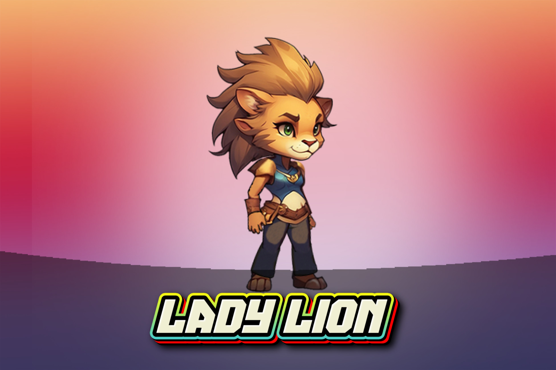 Lady Lion 2D Animated Character (Spriter) | 2D Characters | Unity Asset ...