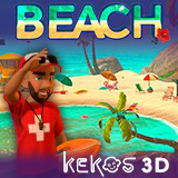 KEKOS Tropical Beach - Stylized 3D Art Assets by Mameshiba