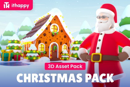 Christmas Pack FREE - Low Poly 3D Models Pack