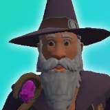 Low Poly 3D Wizard - Game Ready Character