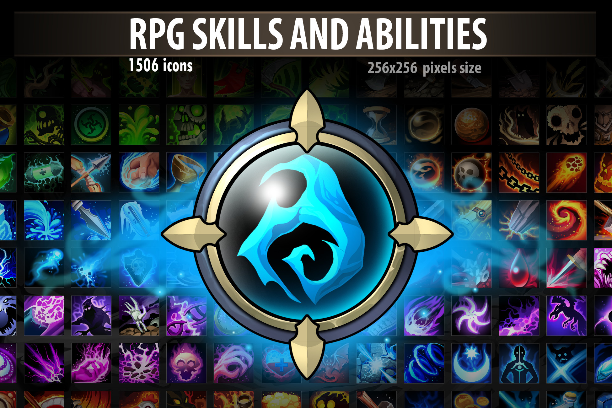 RPG skills and abilities 2D Icons Unity Asset Store