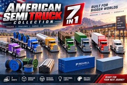 American Semi Truck Collection – 7 in 1