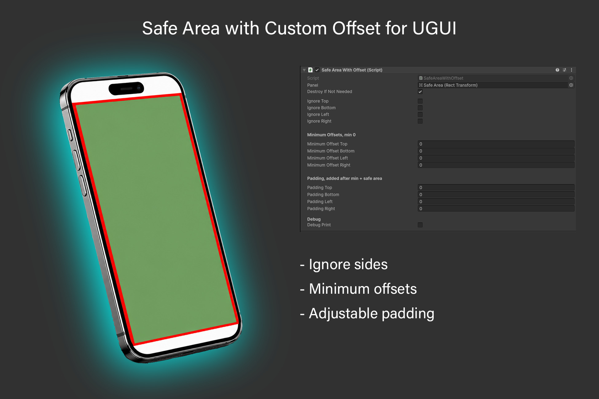 Safe Area with Custom Offset for UGUI | GUI Tools | Unity Asset Store