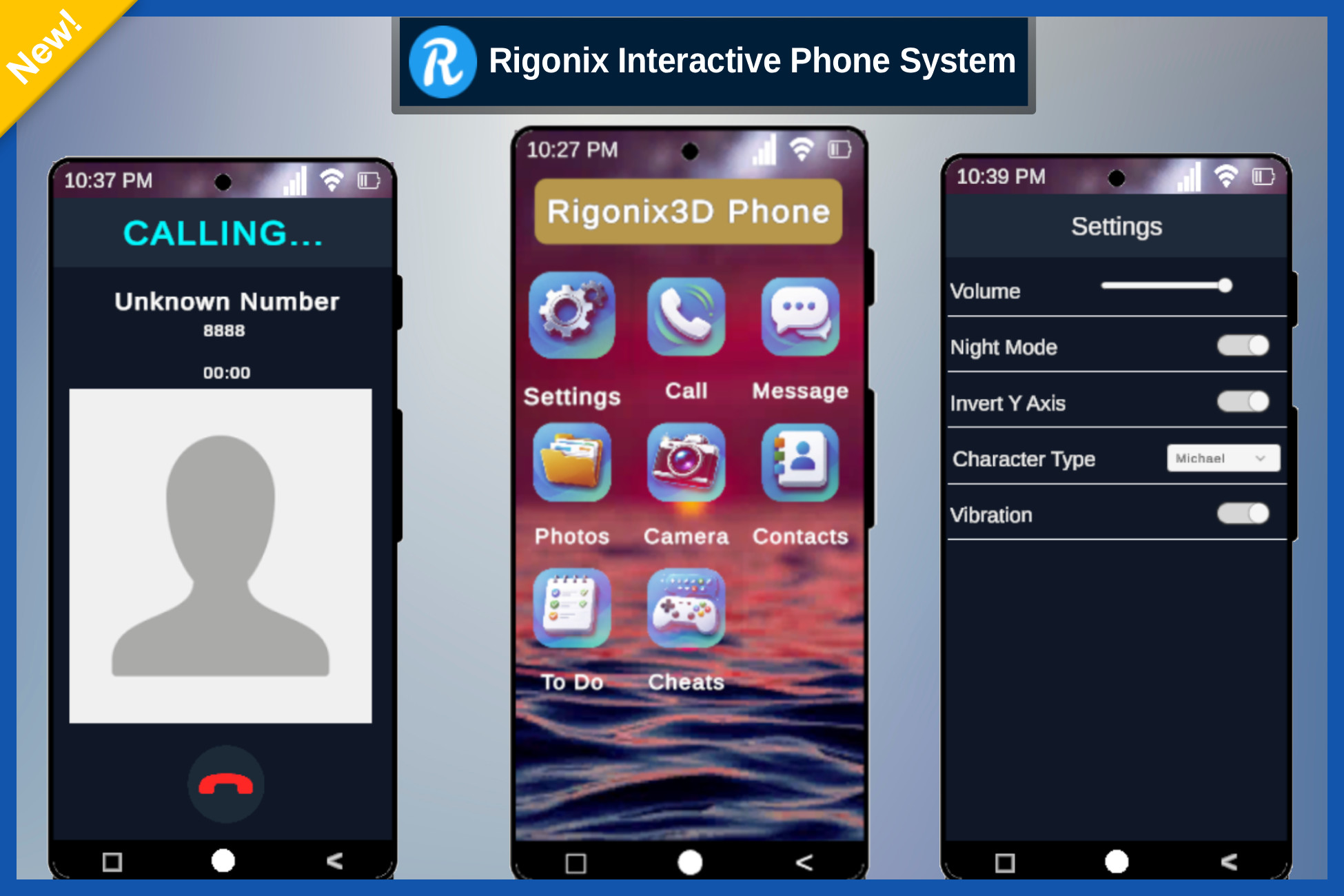 Rigonix Interactive Phone System | Game Toolkits | Unity Asset Store