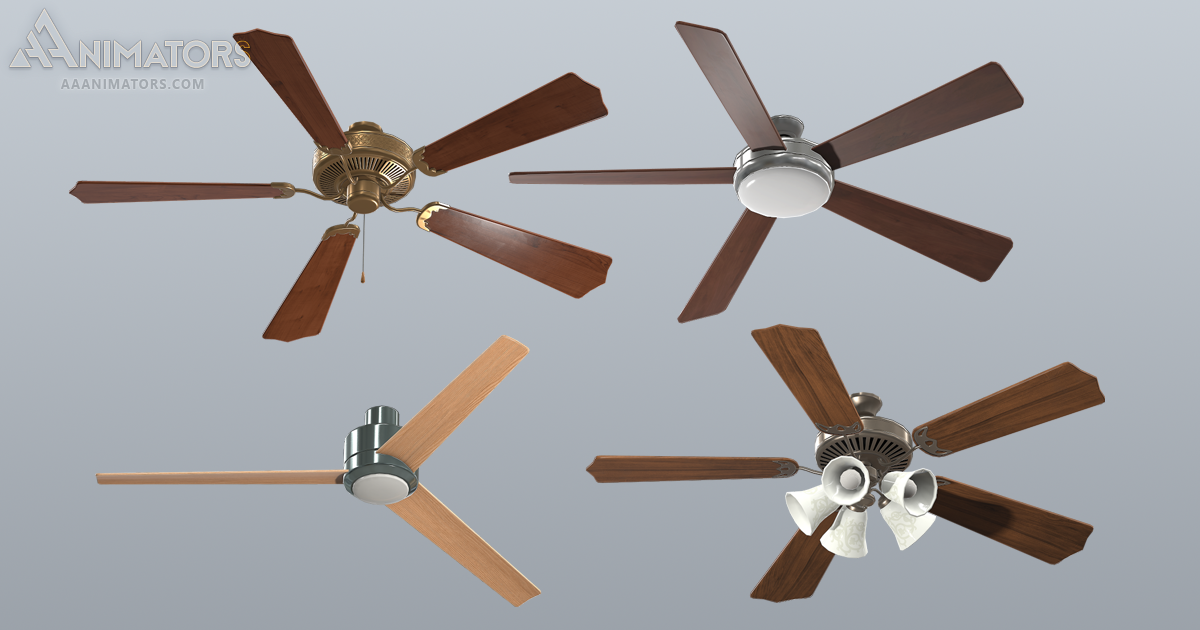 Low Poly Ceiling fans | 3D 전자제품 | Unity Asset Store