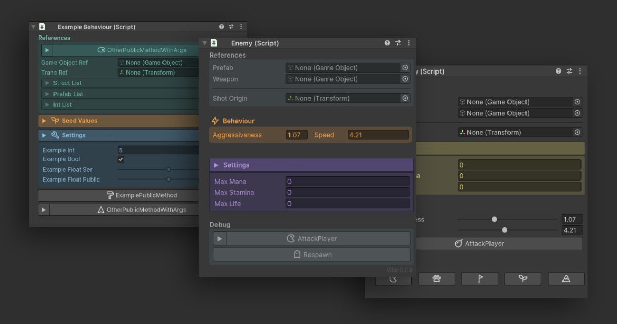 Vibe: No-Code Custom Inspector Builder & Editor | Utilities Tools ...