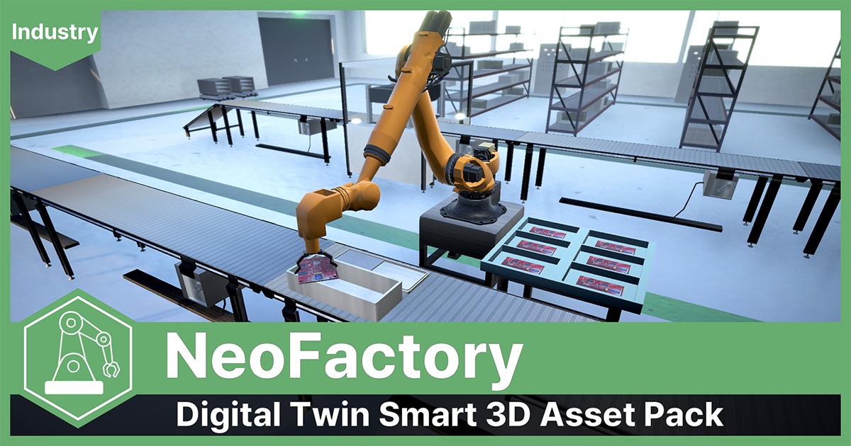 Unity Factory View NeoFactory (UModeler X) | 3D Industrial | Unity Asset Store