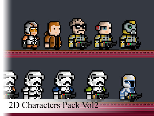 2d Pixel Character Example 2D Pixel Art Characters Vol. 2 | 2D Characters | Unity Asset Store
