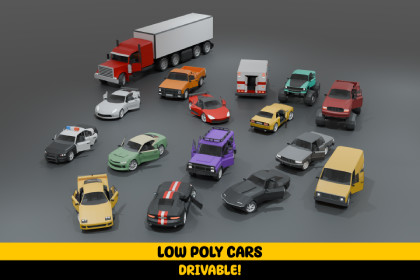 Drivable-Low Poly Cars Pack