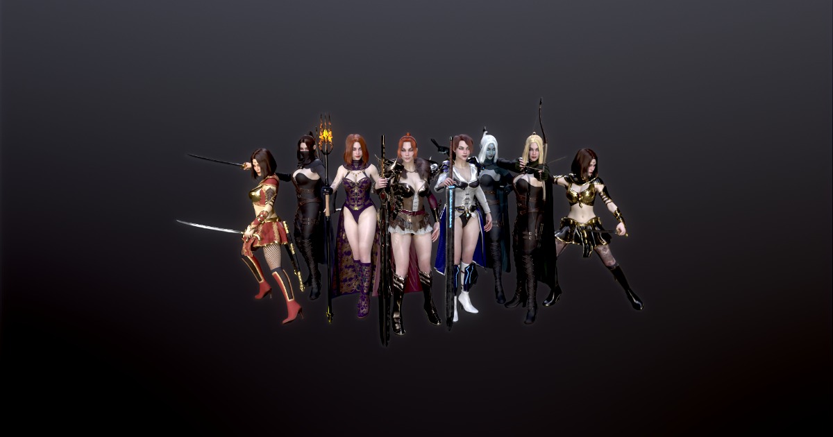 Ladies Icon Unity woman collection | Characters | Unity Asset Store
