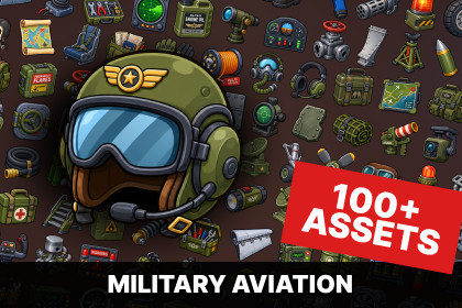Aviation Military Flight Equipment Airfield Operations Icons Pack