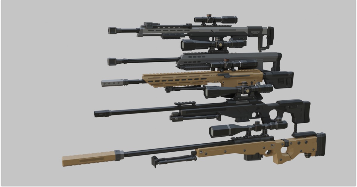 How Poly Weapons Low Poly Recon Weapon Pack 2 | 3D Guns | Unity Asset Store