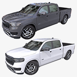 Pickup Truck 03 Grey and White URP HDRP Textures