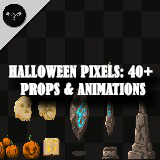 Halloween Pixels: 40+ Props & Animations