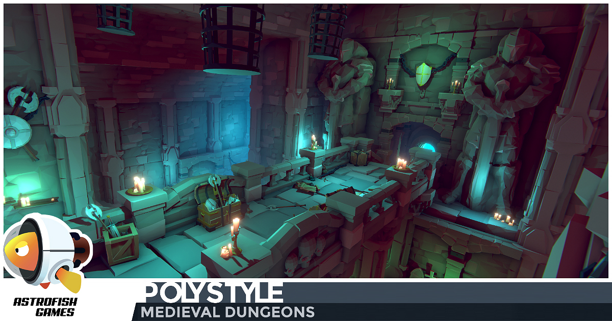 Polystyle POLYSTYLE - Medieval Dungeons | 3D Dungeons | Unity Asset Store