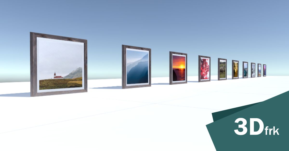 Picture frames with photos | 3D Interior | Unity Asset Store