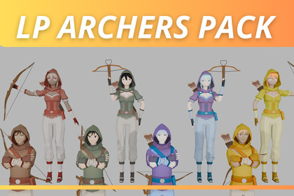 Stylized Archers Pack - Low Poly Characters, Animations, Weapons