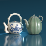 Korean Traditional Ceramic Teapot Set