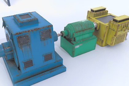 Old Industrial Machine Set