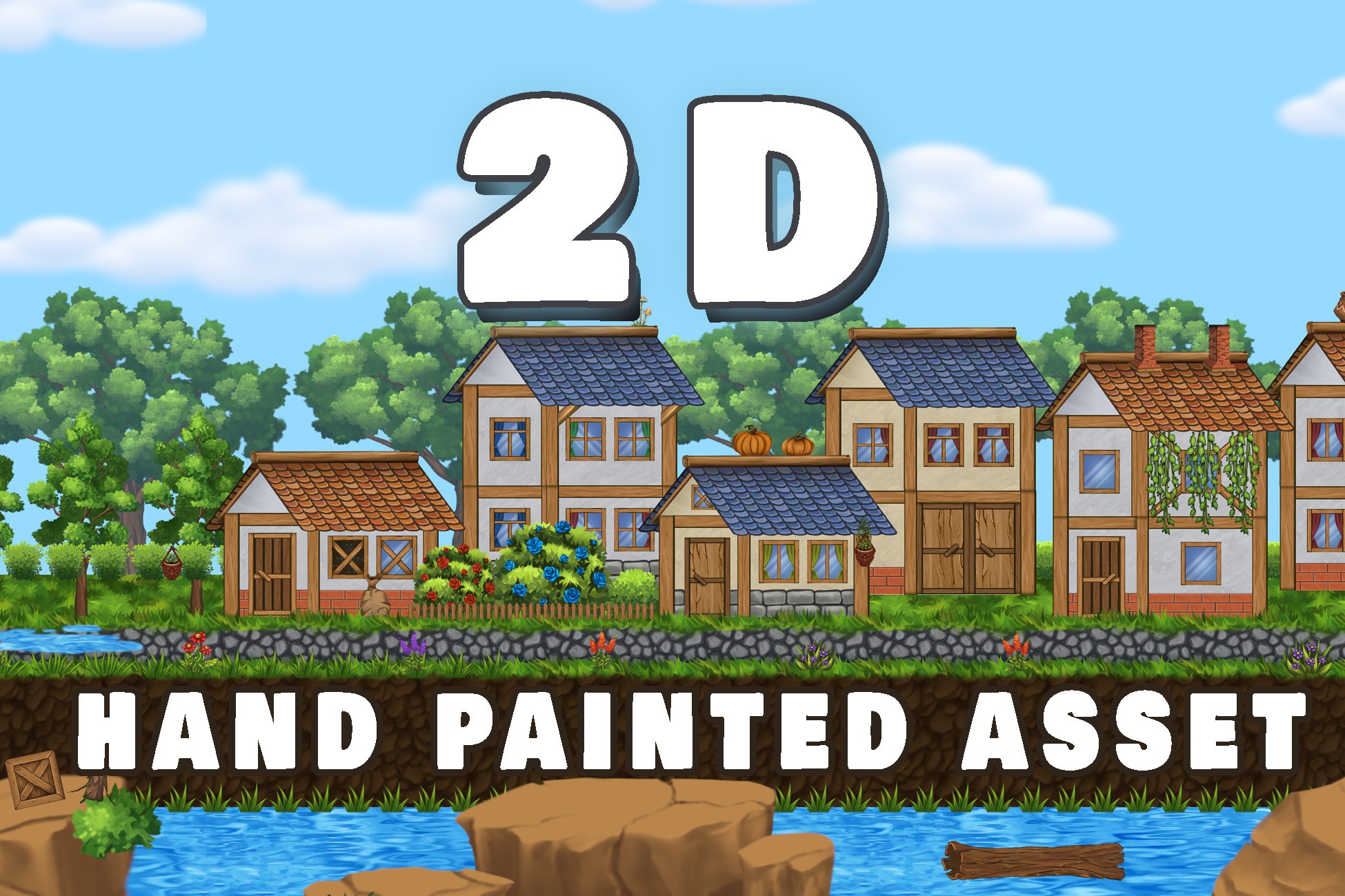 Unity 2d Asset Sample 2D Hand Painted Asset | 2D Environments | Unity Asset Store