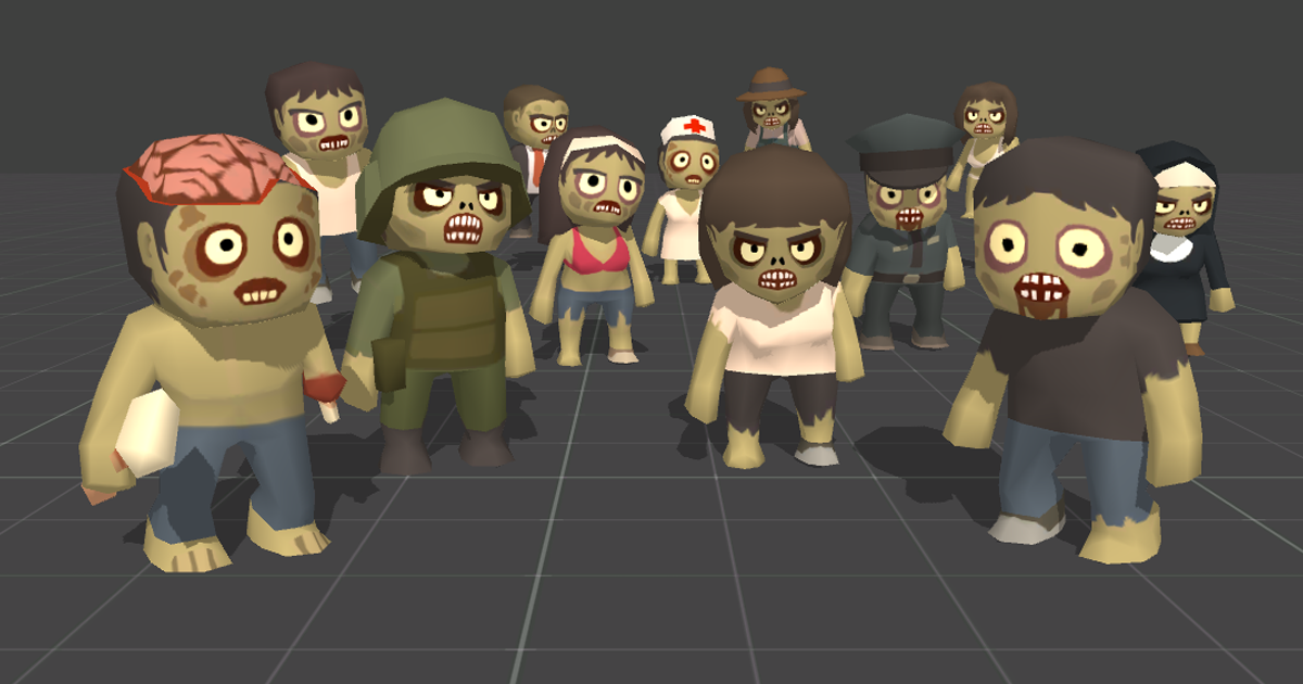 Toony Tiny Zombies pack | 3D Characters | Unity Asset Store