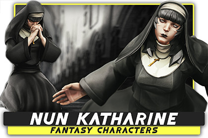 Nun Katharine - Stylized Gothic Character - #76