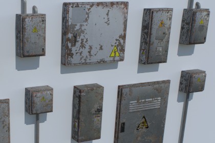 Old and Rusty Electrical Box Pack