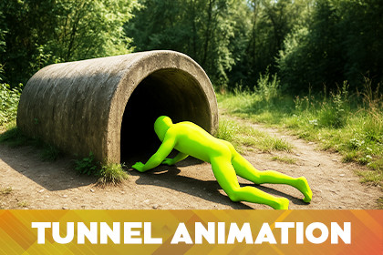 Parkour Tunnel Animation