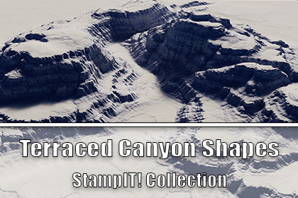Terraced Canyon Shapes - StampIT!
