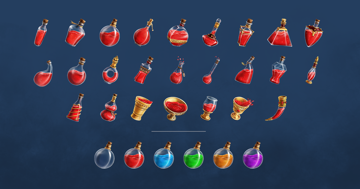 RPG Potion Set | 2D Icons | Unity Asset Store