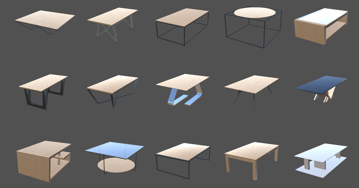 ArchViz Collections: Coffee Tables | 3D Props | Unity Asset Store
