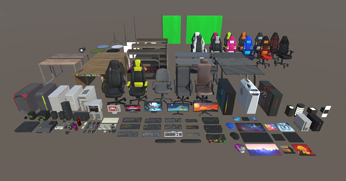 Gaming Object For Unity Ultimate Gamer Room | 3D Props | Unity Asset Store