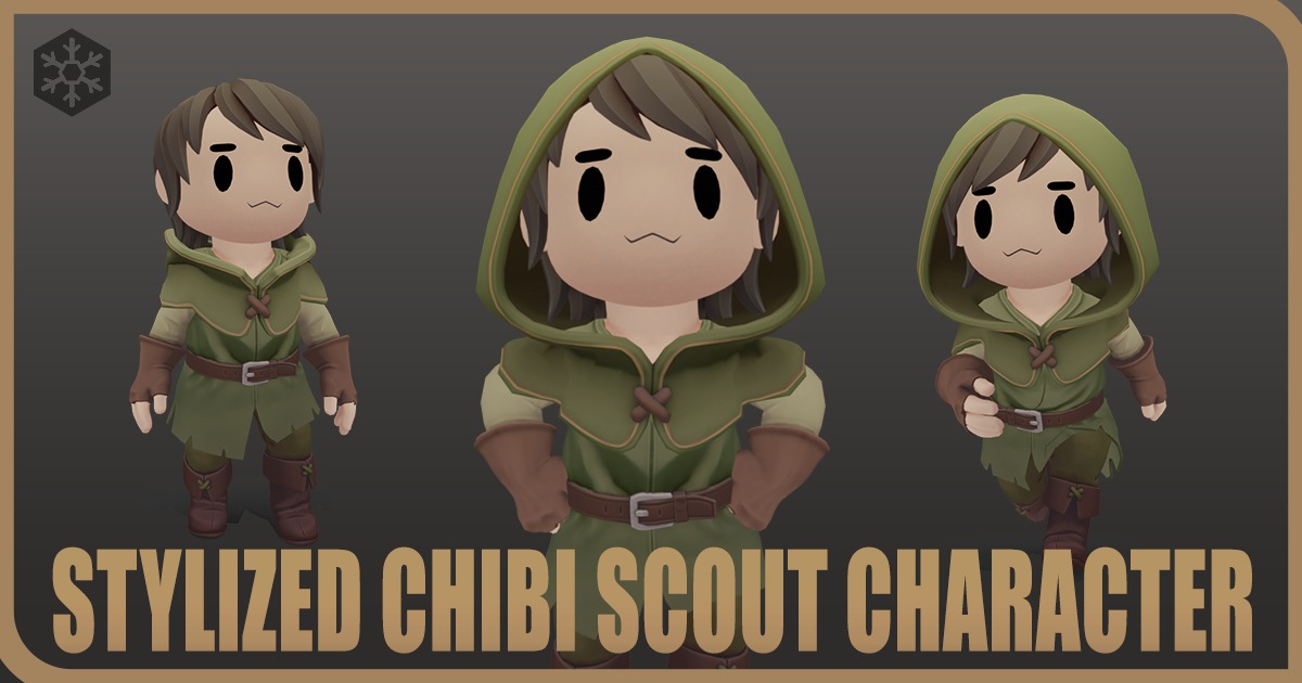 Scout Computer Character Stylized Chibi Scout Character | Characters | Unity Asset Store