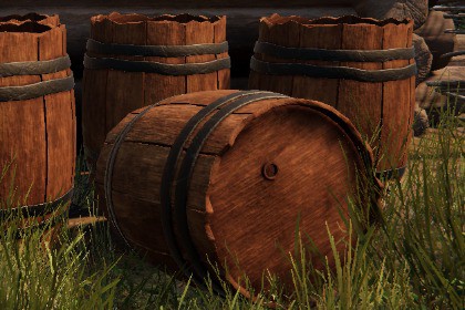 Realistic Viking Medieval Barrel - Game Ready PBR 3D Model