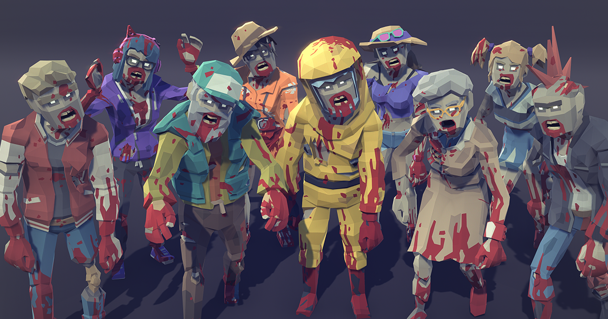 POLYGON City Zombies - Low Poly 3D Art by Synty | Characters | Unity ...