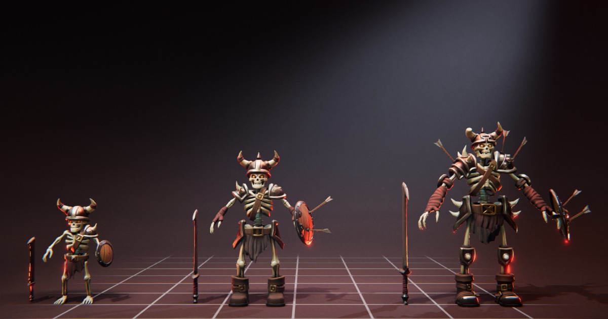 Skeleton Asset Unity Warrior Skeleton - 3 Characters + Animations | 3D Characters | Unity ...