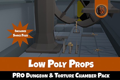 Low Poly Pro Dungeon & Torture Chamber Pack