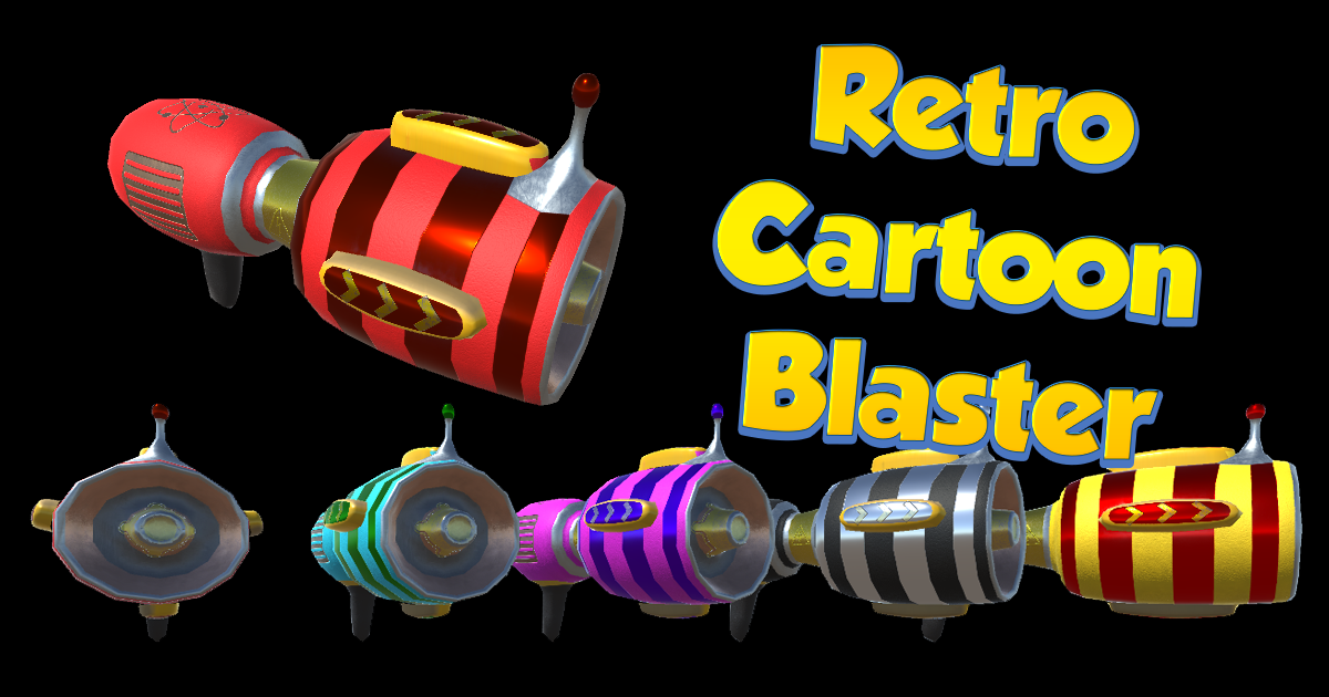 Retro Raster Blaster Retro Cartoon Blaster | 3D 武器 | Unity Asset Store