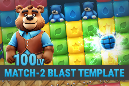 MK Match-2 Blast Kit • Puzzle Game Template