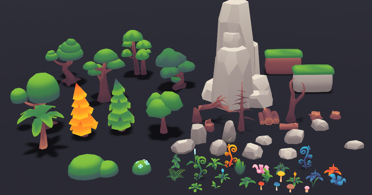 Low Poly Nature Pack - 3D Game Kit | 3D Props | Unity Asset Store